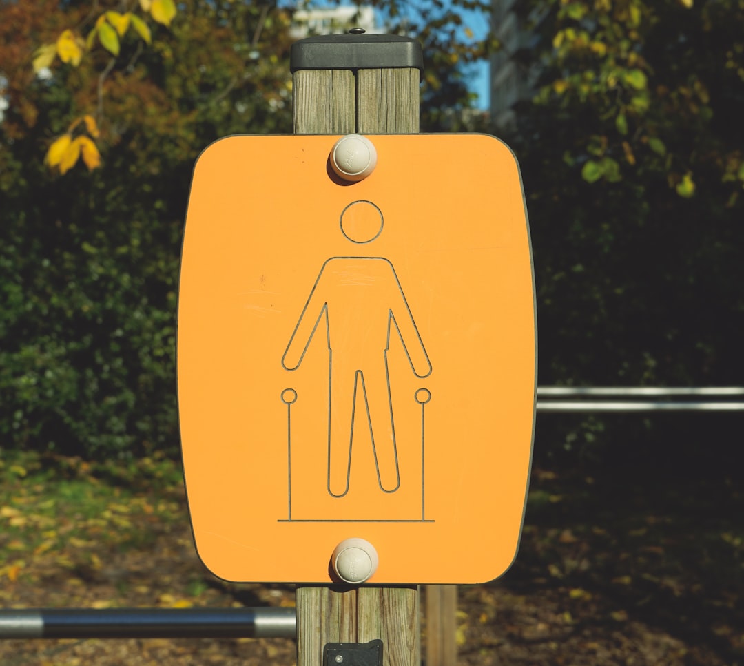 a sign on a post